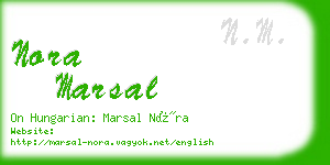 nora marsal business card